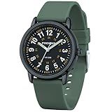 PINDOWS Women's Nurse Watch, 12/24 Hour Display, Luminous Dial, Soft Silicone Band, Waterproof to 30m