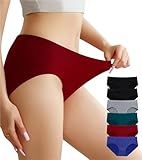 OLIKEME No Show Underwear for Women Breathable Soft Stretch Hipster Panties Workout Quick-dry Ladies Briefs (XL-XXL) Multicolor