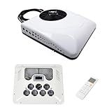 12V RV Air Conditioner 15000 BTU Ultra-Quiet AC, Easy Install Non-Ducted Rooftop, Heat Pump & Fast Cooling Air Conditioner for Campers, RVs and Travel Trailers, White