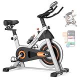 YOSUDA Exercise Bike, Brake Pad Stationary Bike for Home with Exclusive App, Magnetic Indoor Cycling Bike with 300 lb Weight Capacity, Low Noise, Tablet Holder and Fitness Courses for Weight Loss