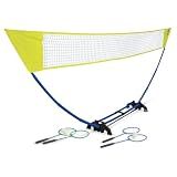 EastPoint Easy Setup Badminton Set, 15 ft Net, 4 Rackets, 2 Shuttlecocks