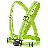 Sixexey Reflective Vest Gear Warning Vest High Visibility Running Safety Band for Running Jogging Cycling Walking Hiking for Adult