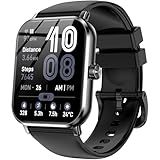 Jacoosa Smart Watch for Men Women, 1.83" HD Touchsreen, Bluetooth Calling, 5 ATM Water-Resistance, 130+ Sports Modes, Health, Fitness & Sleep Tracker, Timer, Fitness Watch for Android/iOS (Black)