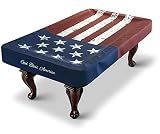 BEARCOVER Pool Table Cover, Waterproof Indoor/Outdoor Heavy Leatherette Pool Table Accessories, Billiards Accessories for Protecting Felt, 7/8/9 Feet Fitted Billiard Covers Red & Blue(7FT/OG)