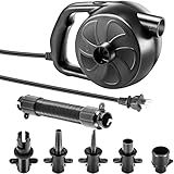 Electric Air Pump, 300W High Power Air Pump Inflator & Deflator Valve with 5 Nozzles, 1.2PSI Pressure Fast Filling Air Pump for Air Mattress, Swimming Rings, Airbeds, Rafts, Inflatable Sofas