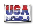 Banger - USA Drinking Team Motivational Inspirational Office Gym Dorm Wall Decor Design on a 3X5 Feet Flag with 4 Grommets for Easy Hanging. Authentic BANGER FLAG
