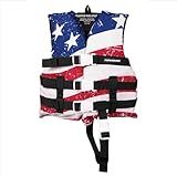Sportstuff Child Type III Life Jacket | US Coast Guard Approved | Open Sides with 3 Body Belts & Buckles | Quick Dry Fabric, Secure Fit, Comfortable | Stars & Stripes
