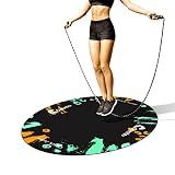 Cheete 48"x36" (5mm) Jump Rope Mat, Workout Mats for Home Gym Flooring