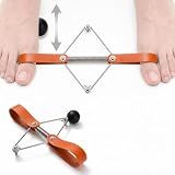 Pilates Toe Corrector with Yoga Ball, Premium Eco-Friendly Leather Toe Gizmo for Foot Pilates & Bunion Relief, Big Toe Alignment Stretcher Exercise Band for Women Men, Tangerine Orange