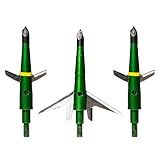 Swhacker #207 Broadheads, 100 Grain, 2.0″ Cut, Green, 3-Pack | 2-Blade Hunting Broadheads with Practice-Ready Accuracy