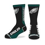 For Bare Feet NFL PHILADELPHIA EAGLES MVP Crew Sock Team Color Youth