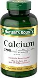 Nature’s Bounty Calcium 1200 mg with Vitamin D3, Bone Health & Immune Support, Vitamin D3 1000 IU, 220 Softgels