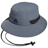 adidas Men's Victory Bucket Hat Outdoors and Sideline Wide Brim Style for Sun Protection, Grey/Black/4.0, Large-X-Large