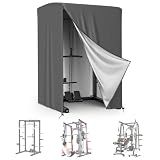 AKEfit Strength Training Cover, Waterproof & Dustproof Gym Rack Cover with Zipper,Fit for Indoor and Outdoor 69''Lx47''Wx84''H-Gray