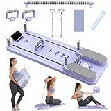 Pilates Board, Reformer Sets, Multifunctional Abdominal for Home Workout Equipment with Pilates Ball ＆ Resistance Bands, Portable Foldable Ab Board Trainer Pilate Exercise Machine for Women