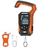 KastKing Weighmaster Mechanical-Digital Fishing Scale with Lip Gripper, 120 lb Capacity, 2.5" Backlit Display, High-Precision Sensor, 9 Weight Memory, Temperature Detection, IPX6 Waterproof