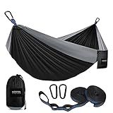 Kootek Camping Hammock 500 lbs Capacity, Portable Hammocks with Tree Straps & Attached Carry Bag, Camping Essentials Gear, Perfect for Outside Indoor Hiking Beach Backpack Travel