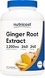 Nutricost Ginger Root Extract 240 Capsules for 240 Servings Per Bottle