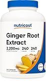 Nutricost Ginger Root Extract 240 Capsules for 240 Servings Per Bottle - Gluten Free, Non-GMO