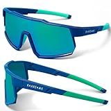Roarsome Kids Polarized Sunglasses | Lightweight & Durable Cycling Glasses for Boys & Girls | Comfortable Fit with Non-Slip Temples | Outdoor Sports Sunglasses for Active Kids - Blue