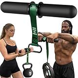 FitBeast Forearm Strengthener & Forearm Exerciser, Wrist Roller with Thicker Handle, Forearm Strength Trainer with Adjustable Strap - Ideal for Grip Strength, Muscle Building, Rehabilitation (Green)