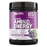 Optimum Nutrition Amino Energy - Pre Workout with Green Tea, BCAA, Amino Acids, Keto Friendly, Green Coffee Extract, Energy Powder - Concord Grape, 65 Servings (Packaging May Vary)
