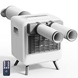 Disaenvir Tent Air Conditioner - Portable Air Conditioner 3300BTU, Compact Air Cooler AC Unit, 24 Hours Timer, Safety Lock, 3 Modes for Tent, Camping, RV, Truck, 110v Plug in, No Battery (White)