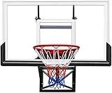 54-Inch Wall Mounted Backboard and Rim Combo Basketball Hoop with Polycarbonate Backboard Adjustable Height