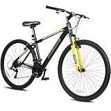 WEIZE Hardtail Mountain Bike, 29 Inch Wheels Outdoor Cycling Bike, 21-Speed Trigger Shifter, Aluminum Frame for Men and Women, Comfort Saddle, MTB Bicycle with Suspension Fork, Black