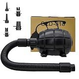 600W Electric Air Pump for Inflatable with 5 Nozzles,110-120V AC Mattress Quick Fill Inflator Deflator Portable for Gymnastics Mat, Kayak, Paddle Boards,Pool Floats