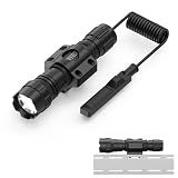 Feyachi FL22 Tactical Flashlight 1200 Lumens LED Light M Lock Rail Mount Ar Flashlight with Pressure Switch