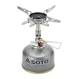 SOTO WindMaster Backpacking Stove with 4Flex, Canister Not Included | Lightweight & Durable Camp Stove for Windy Weather, Compact & Portable Camping Stoves for Hiking & Outdoor Cooking