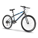 Winfire 26 Inch Mountain Bike for Adults, 7 Speed MTB, 300 lbs Bicycle for Women and Men, Adjustable Seat, Dual V-Brakes, Anti-Slip Tires, All-Terrain Commuter Bike, Black
