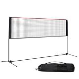 NEWBULIG Portable Badminton Net Set, 10FT/14FT/17FT Wide, Adjustable Height Multi Sport Net for Pickleball, Tennis, Volleyball, Soccer Tennis, Indoor Outdoor with Carry Bag, Easy Setup for Backyard