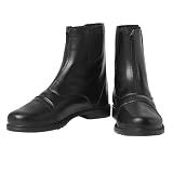 TuffRider Men’s Starter Front Zip Paddock Boots | Durable, Easy to Clean Water-Resistant Horse Riding Boots for Men - Black - 10