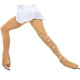 SSZYace Figure Skating Tights Ice Skating Tights for Women Girls Figure Skating Leggings Ice Skate Figure Skating Tights Over The Boot Crystal for Girls Women S