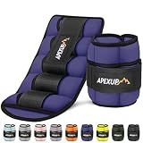 APEXUP 10lbs/Pair Adjustable Ankle Weights for Women and Men, Modularized Leg Weight Straps for Yoga, Walking, Running, Aerobics, Gym, Physical Therapy (Purple)