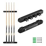 MoyanSuper Wall Mounted Billiard/Pool Cue Rack (Black / 4 Cues)