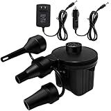 Newpol Inflatable Bed Pump, Electric Air Pump(100 Gallon/Min) for Air Mattress Beds, Inflatable Swimming Pools, Swimming Ring（AC110-240V/DC12V）