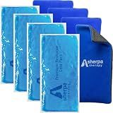 Sherpa Therapy Flexible Cold Gel Ice Pack Reusable, 9.5" x 4.5", 4 Pack