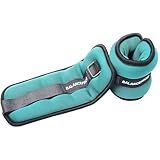 Signature Fitness Fully Adjustable Ankle Wrist Arm Leg Weights, 1.5 lbs each (3-lb pair), Green