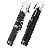 KONLLEN 2x4 Hard Pool Cue Case – Professional Billiards Cue Case for 2 Butts & 4 Shafts, Durable Hard Shell Cue Bag with Adjustable Shoulder Strap, Large Storage Pockets