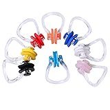 8 Pieces Silicone Swimming Nose Clip, Waterproof Silica Gel Surfing Nose Plug Protector Soft Latex Plugs for Kids and Adults (8 Colors)