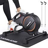 YOSUDA Under Desk Bike Pedal Exerciser, Mini Bike with Bluetooth Portable Foot Cycle Arm & Leg Peddler Machine with 2 Resistance Bands & Non-Slip Mat