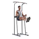 Sunny Health & Fitness Power Tower Dip Station W/Pull-Up Bar For Home Gym
