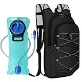 MIYCOO Hydration Backpack - Lightweight Water Backpack with 2L Water Bladder Bag, Running Hydration Vest Backpack for Men Women, Hydration Pack for Hiking, Cycling, Climbing (Black, 10L)