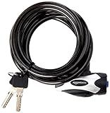 Amazon Basics Weather Resistant Bike Security Cable Lock, 70 inches Length, 8mm Diameter, Black