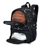 GRANDUP Basketball backpack with ball and shoes compartment Fit Volleyball, soccer, Swim, Gym, Travel, large capacity sports training equipment bags