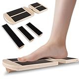 YSRTZRV Ankle Balance Board Foot Strength Trainer With Non-Slip Mat And Wooden Base Suitable For Sprain Rehabilitation, Stability Training, Posture Correction, Plantar Fasciitis Relief, Physical Therapy, And Balance Training.