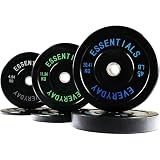 BalanceFrom Olympic Rubber Bumper Weight Plate Set with Steel Hub Inserts – 2-Inch Hole Plates for Strength Training, Powerlifting, and Weightlifting at Home, Garage, or Commercial Gym